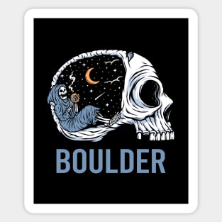 Chilling Skeleton - Boulder Sticker